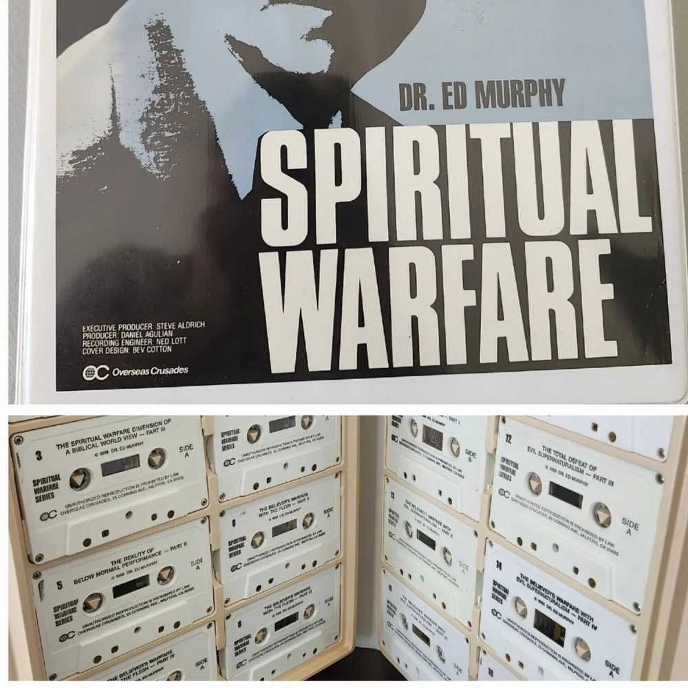 Vintage Rare Dr. Ed Murphy Spiritual Warfare Cassette Tape Set Set Of 16.
